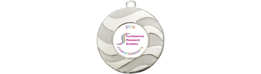 CUSTOM DOMED CENTRE MEDAL -  50MM - GOLD, SILVER OR BRONZE